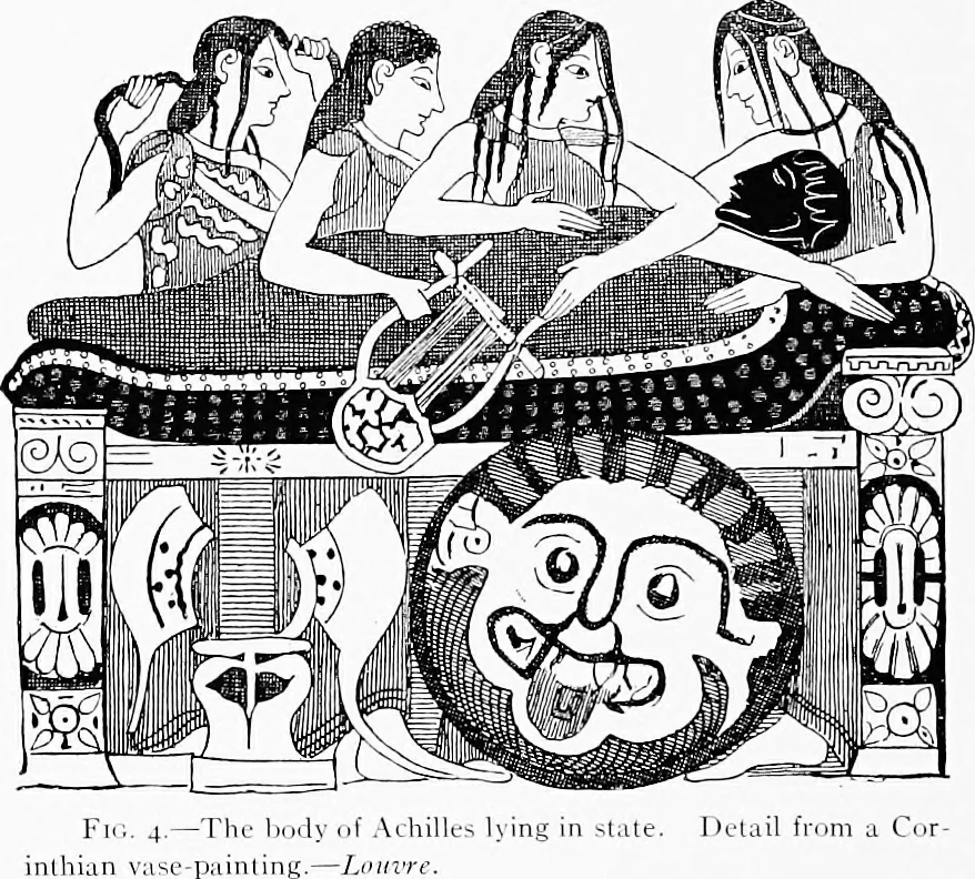 An illustration from Studies in ancient furniture; couches and beds of the Greeks, Etruscans and Romans, 1905, leaf 27