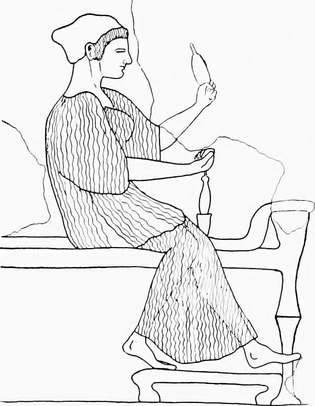 An illustration from Studies in ancient furniture; couches and beds of the Greeks, Etruscans and Romans, 1905, leaf 28