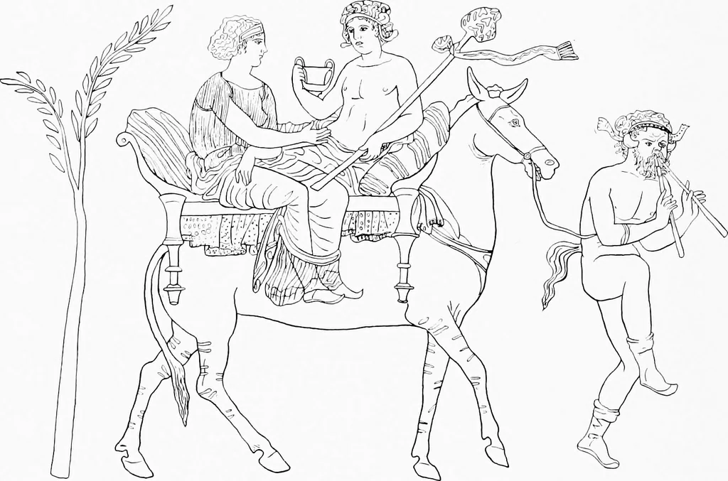 An illustration from Studies in ancient furniture; couches and beds of the Greeks, Etruscans and Romans, 1905, leaf 87