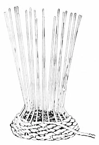 An illustration from Weaving with paper rope, 1922, leaf 15