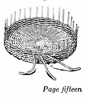 An illustration from Weaving with paper rope, 1922, leaf 18