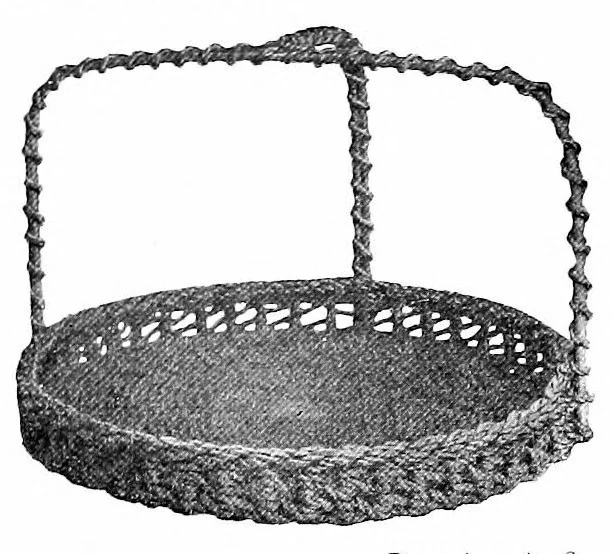 An illustration from Weaving with paper rope, 1922, leaf 28