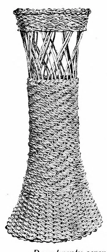 An illustration from Weaving with paper rope, 1922, leaf 30