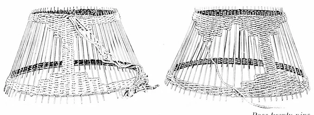 An illustration from Weaving with paper rope, 1922, leaf 32