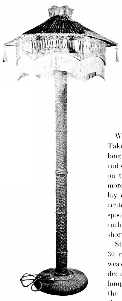 An illustration from Weaving with paper rope, 1922, leaf 33