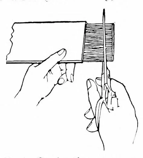 An illustration from Weaving with paper rope, 1922, leaf 6
