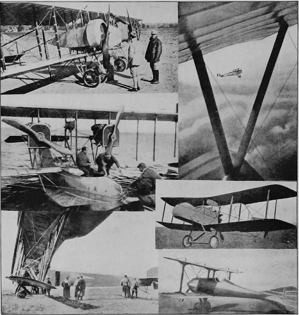 An illustration from Military aeroplanes, simplified, enlarged; an explanatory consideration of their characteristics, performances, construction, maintenance, and operation, specifically arranged for the use of aviators and students, 1918, leaf 238