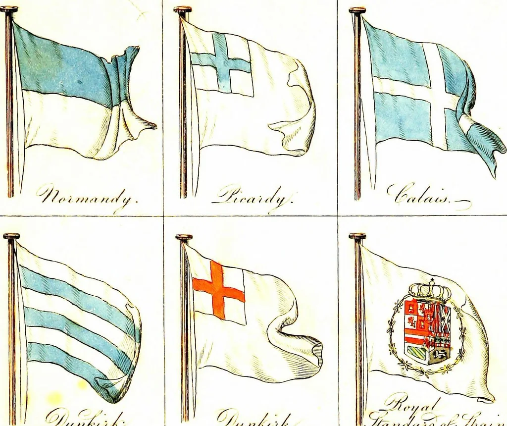 An illustration from A display of the naval flags of all nations, 1820, leaf 12