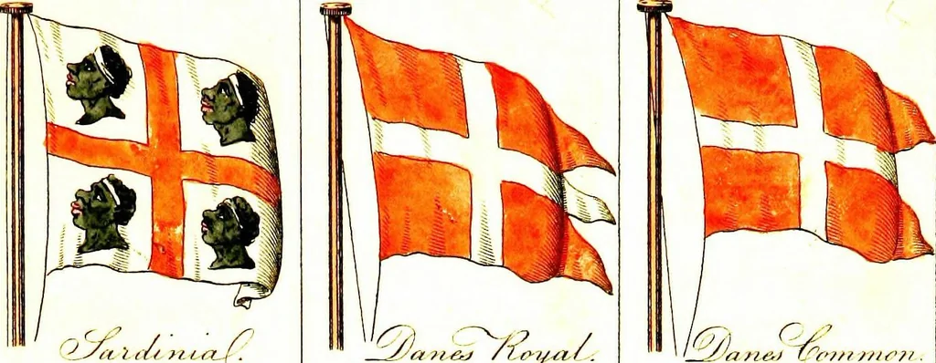 An illustration from A display of the naval flags of all nations, 1820, leaf 18