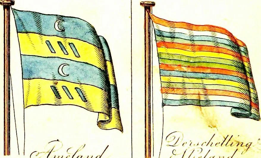 An illustration from A display of the naval flags of all nations, 1820, leaf 18