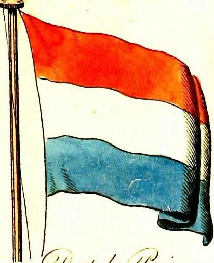 An illustration from A display of the naval flags of all nations, 1820, leaf 20