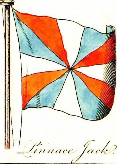 An illustration from A display of the naval flags of all nations, 1820, leaf 20