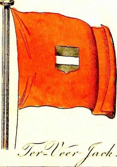 An illustration from A display of the naval flags of all nations, 1820, leaf 20