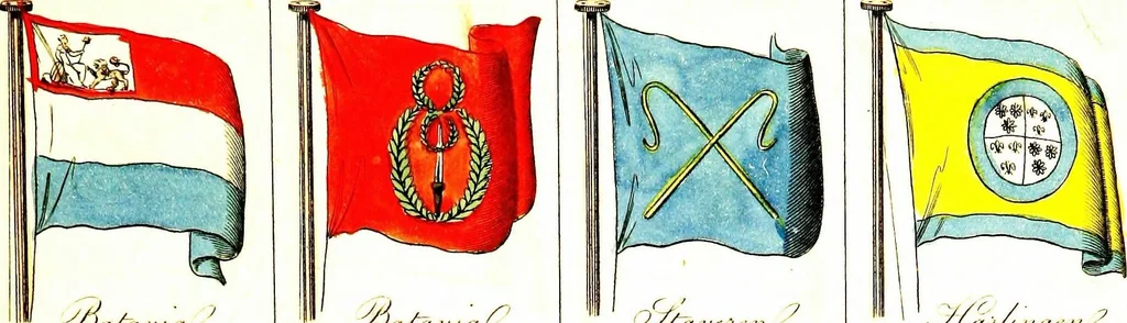 An illustration from A display of the naval flags of all nations, 1820, leaf 22