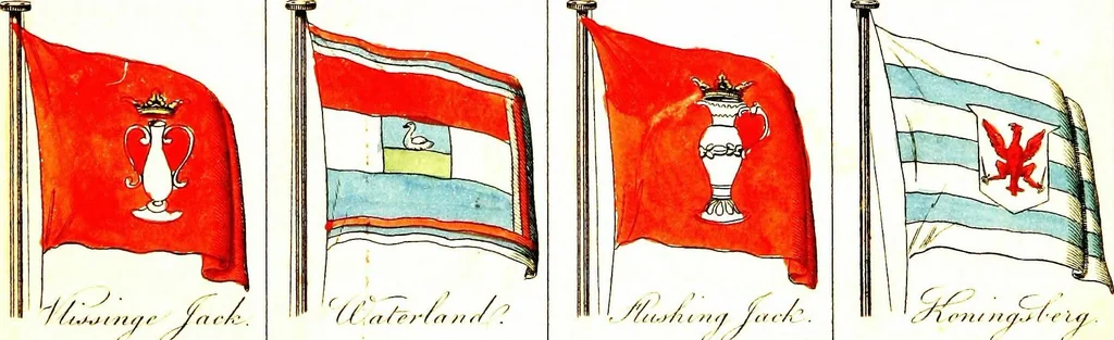 An illustration from A display of the naval flags of all nations, 1820, leaf 22
