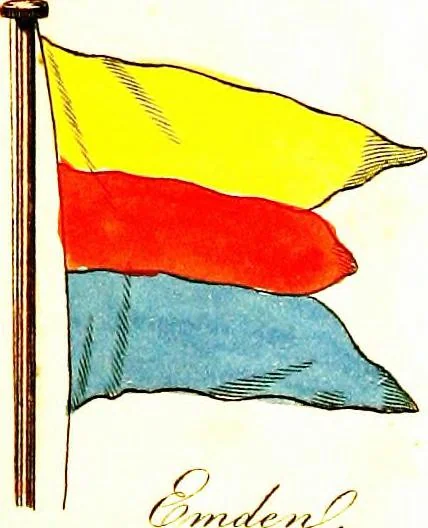 An illustration from A display of the naval flags of all nations, 1820, leaf 24