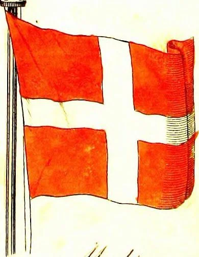 An illustration from A display of the naval flags of all nations, 1820, leaf 26