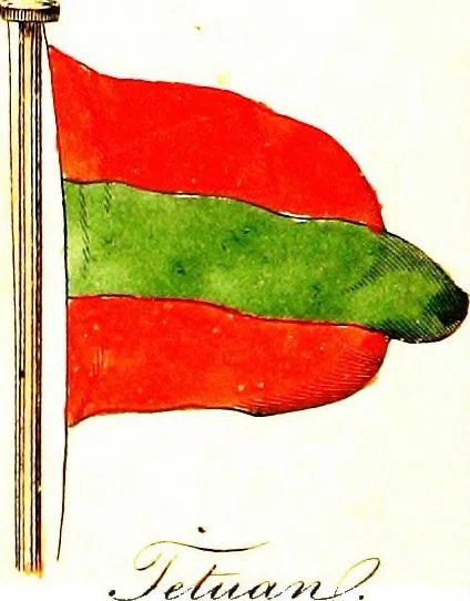 An illustration from A display of the naval flags of all nations, 1820, leaf 32