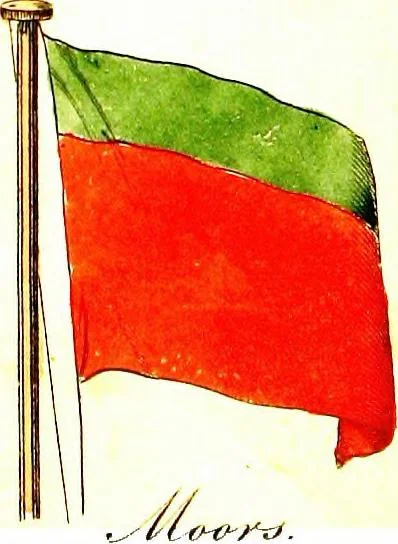 An illustration from A display of the naval flags of all nations, 1820, leaf 32