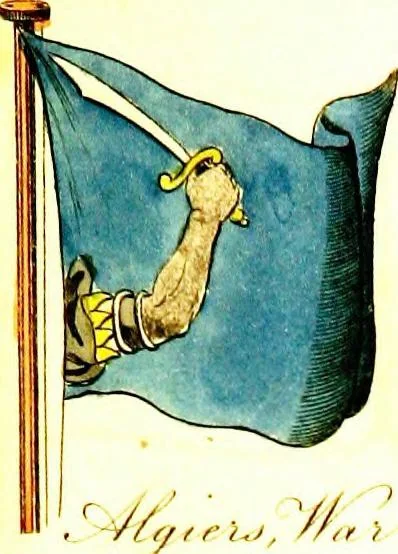 An illustration from A display of the naval flags of all nations, 1820, leaf 32
