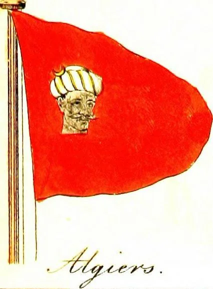 An illustration from A display of the naval flags of all nations, 1820, leaf 32