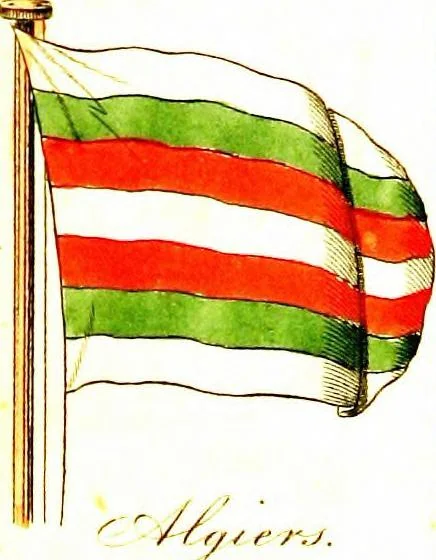 An illustration from A display of the naval flags of all nations, 1820, leaf 32