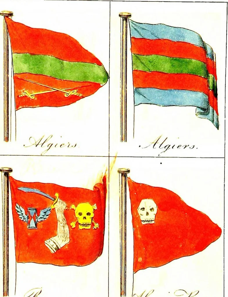 An illustration from A display of the naval flags of all nations, 1820, leaf 32