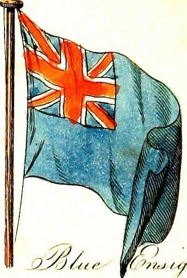 An illustration from A display of the naval flags of all nations, 1820, leaf 8
