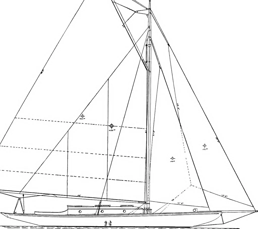 An illustration from Elements of yacht design, 1904, leaf 92