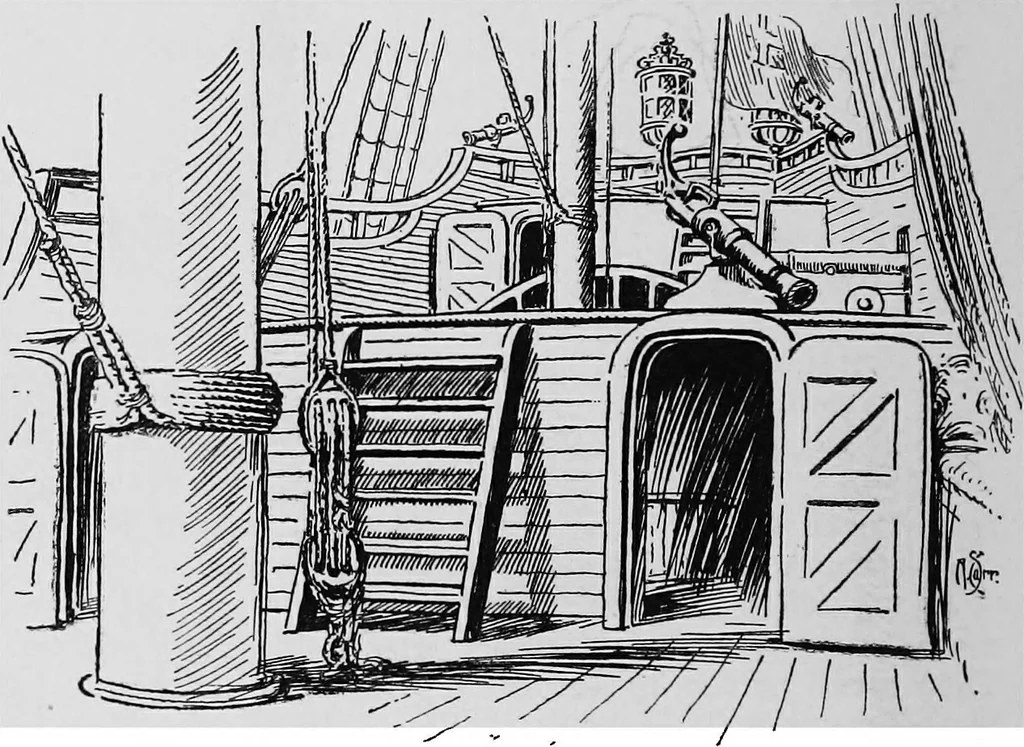 An illustration from Ships & ways of other days, 1913, leaf 249