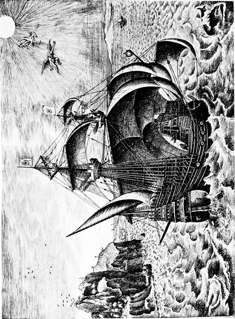 An illustration from Ships & ways of other days, 1913, leaf 284