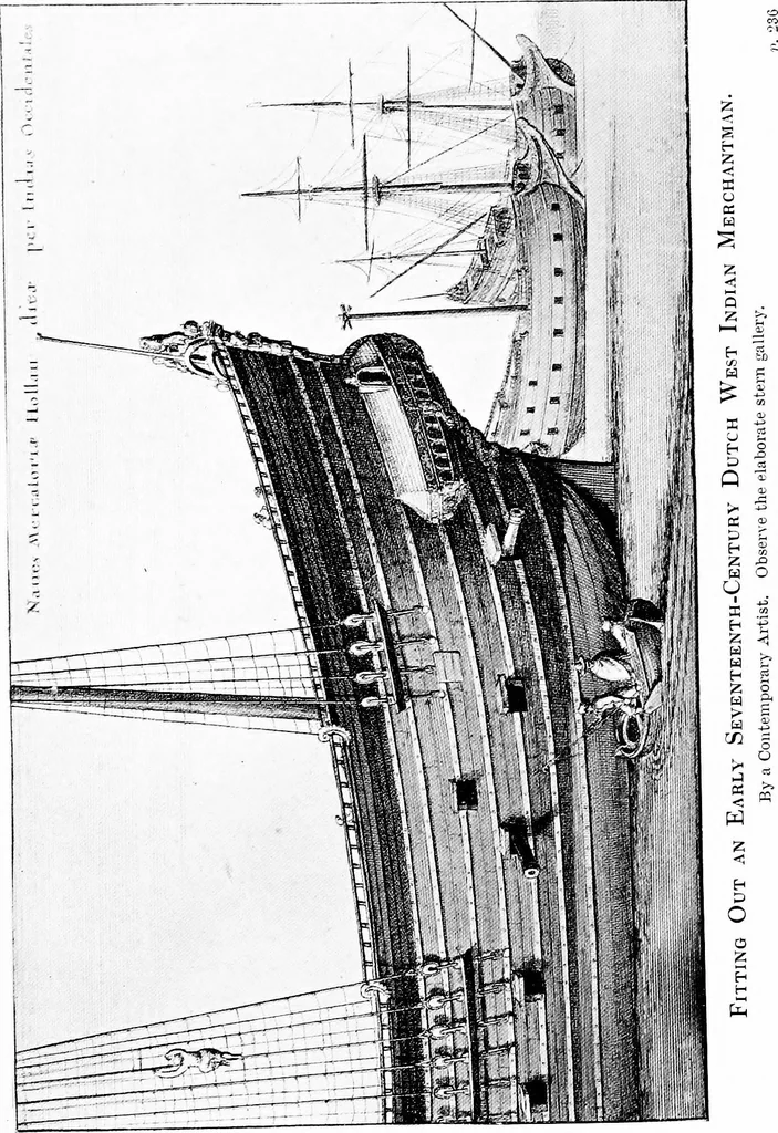 An illustration from Ships & ways of other days, 1913, leaf 318