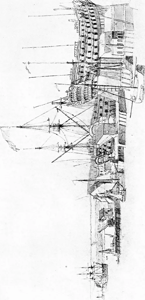 An illustration from Ships & ways of other days, 1913, leaf 358