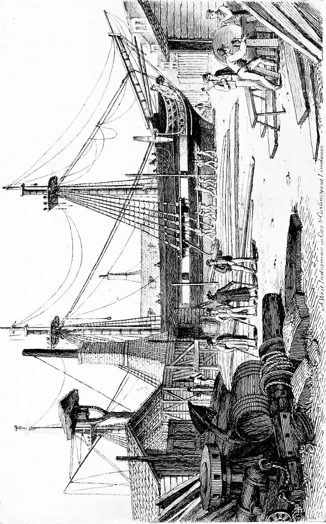 An illustration from Ships & ways of other days, 1913, leaf 410