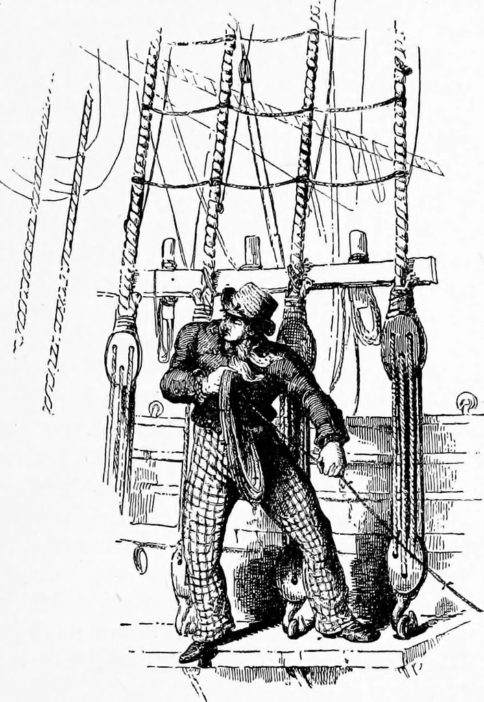 An illustration from Ships & ways of other days, 1913, leaf 416