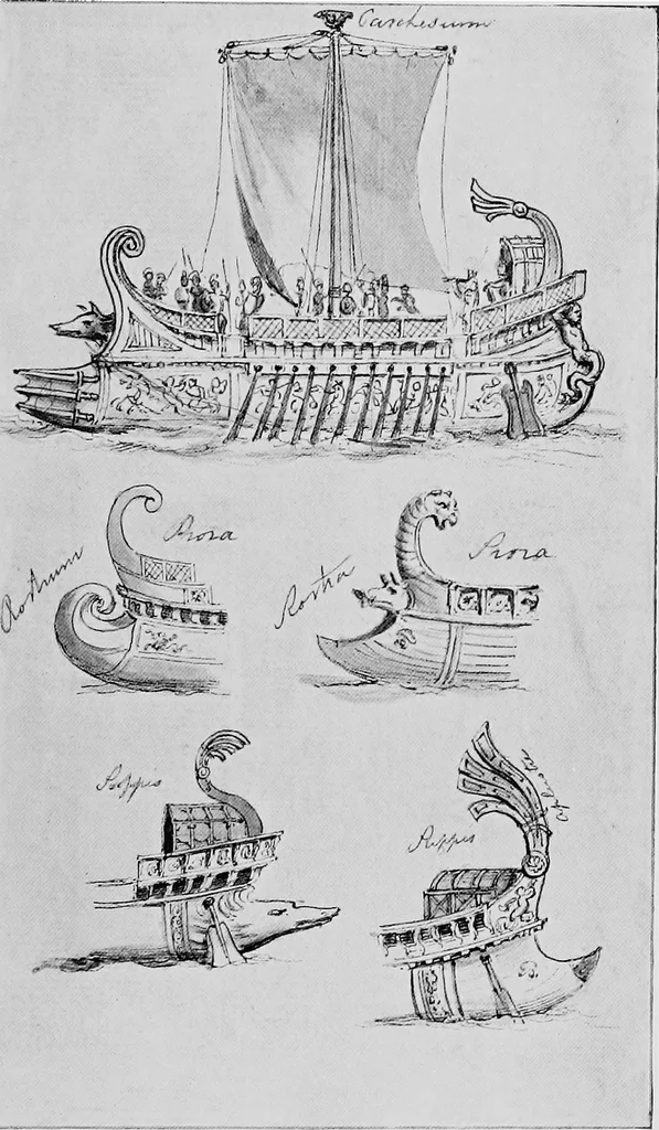An illustration from Ships & ways of other days, 1913, leaf 98