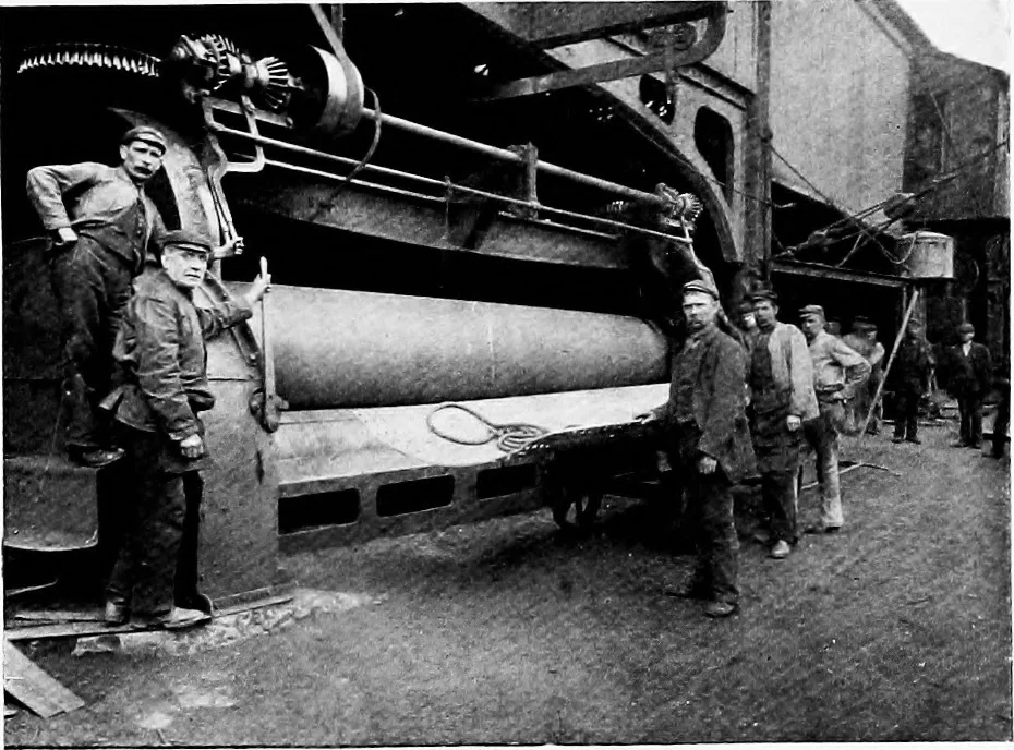An illustration from The shipbuilding industry; its history, practice, science and finance, 1905, leaf 106