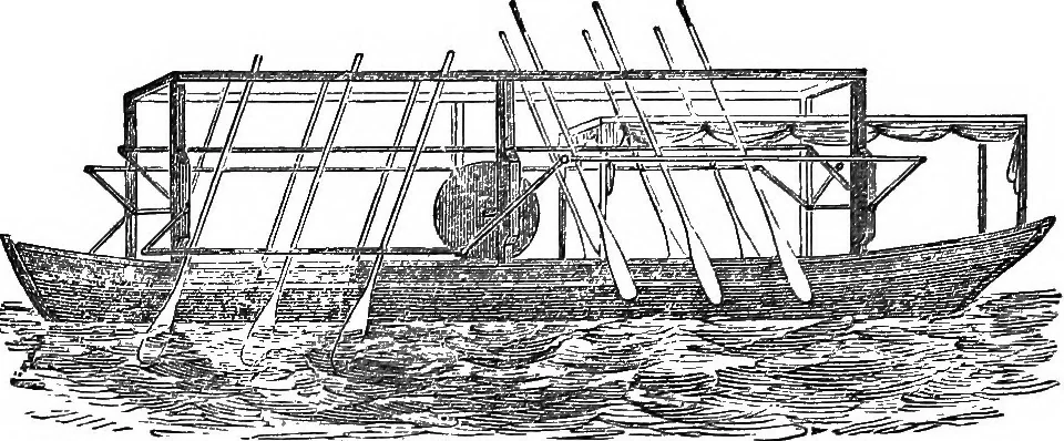 An illustration from Life of John Fitch : the inventor of the steam-boat, 1857, leaf 187