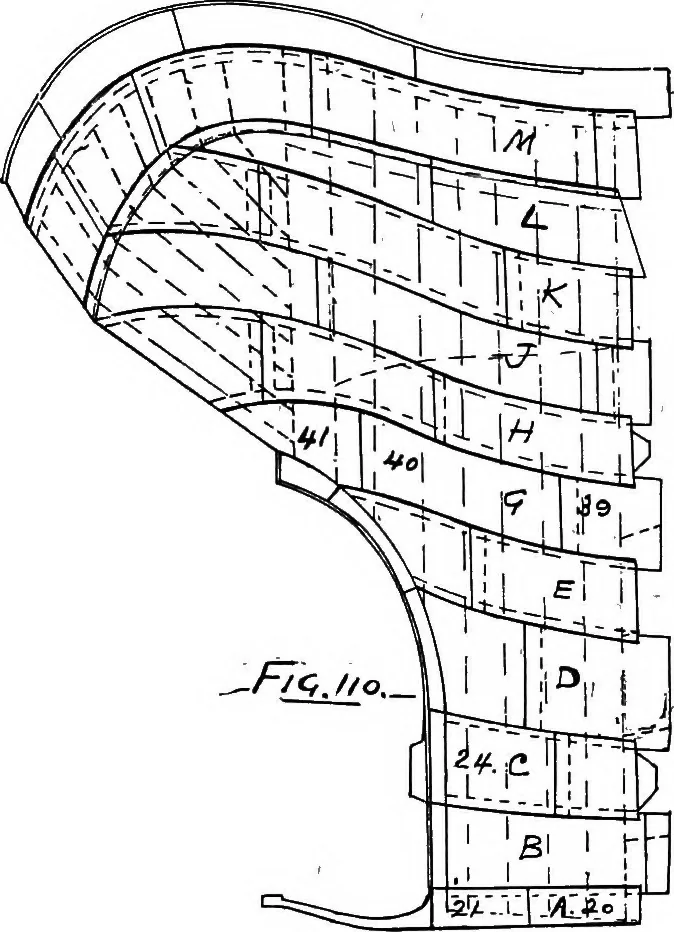 An illustration from Lake ship yard methods of steel ship construction, 1907, leaf 114
