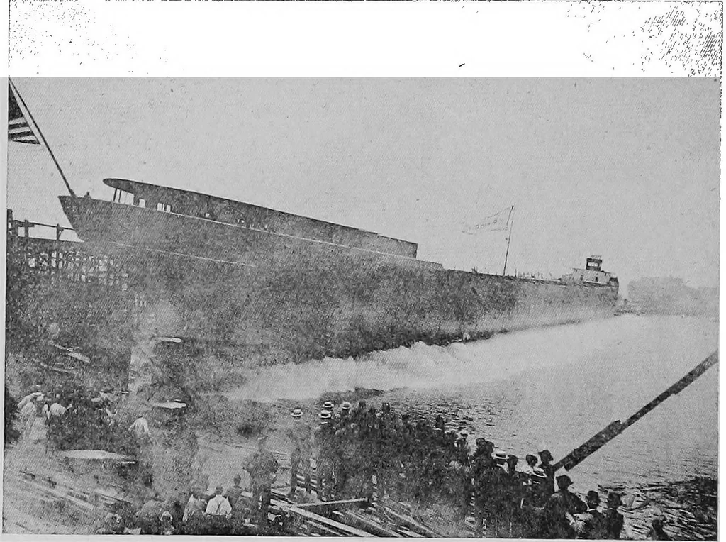 An illustration from Lake ship yard methods of steel ship construction, 1907, leaf 151