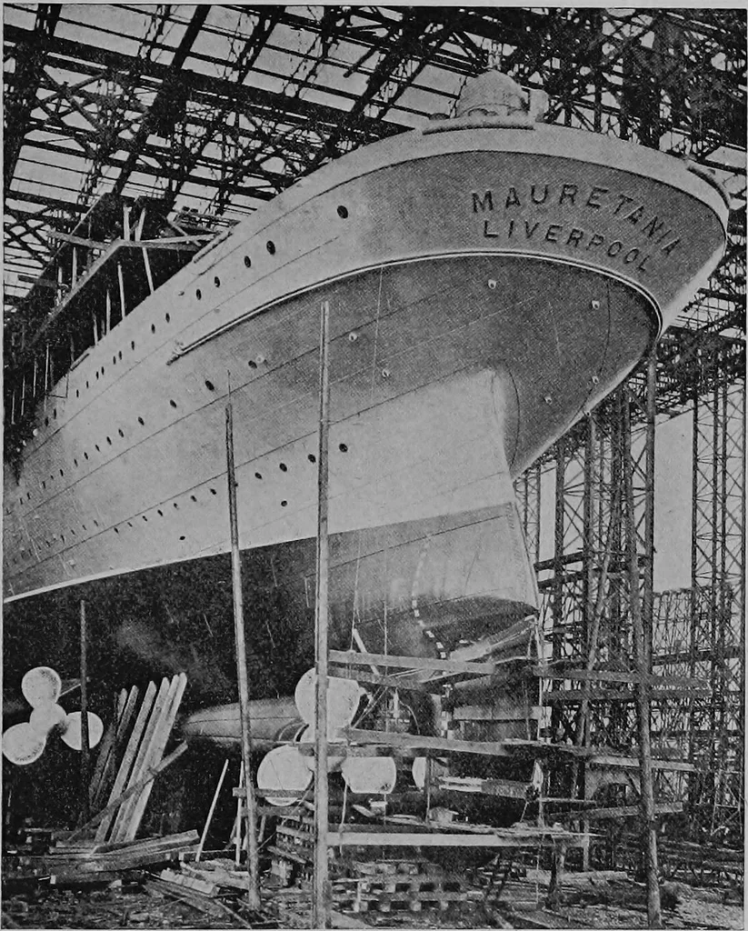 An illustration from Lake ship yard methods of steel ship construction, 1907, leaf 178