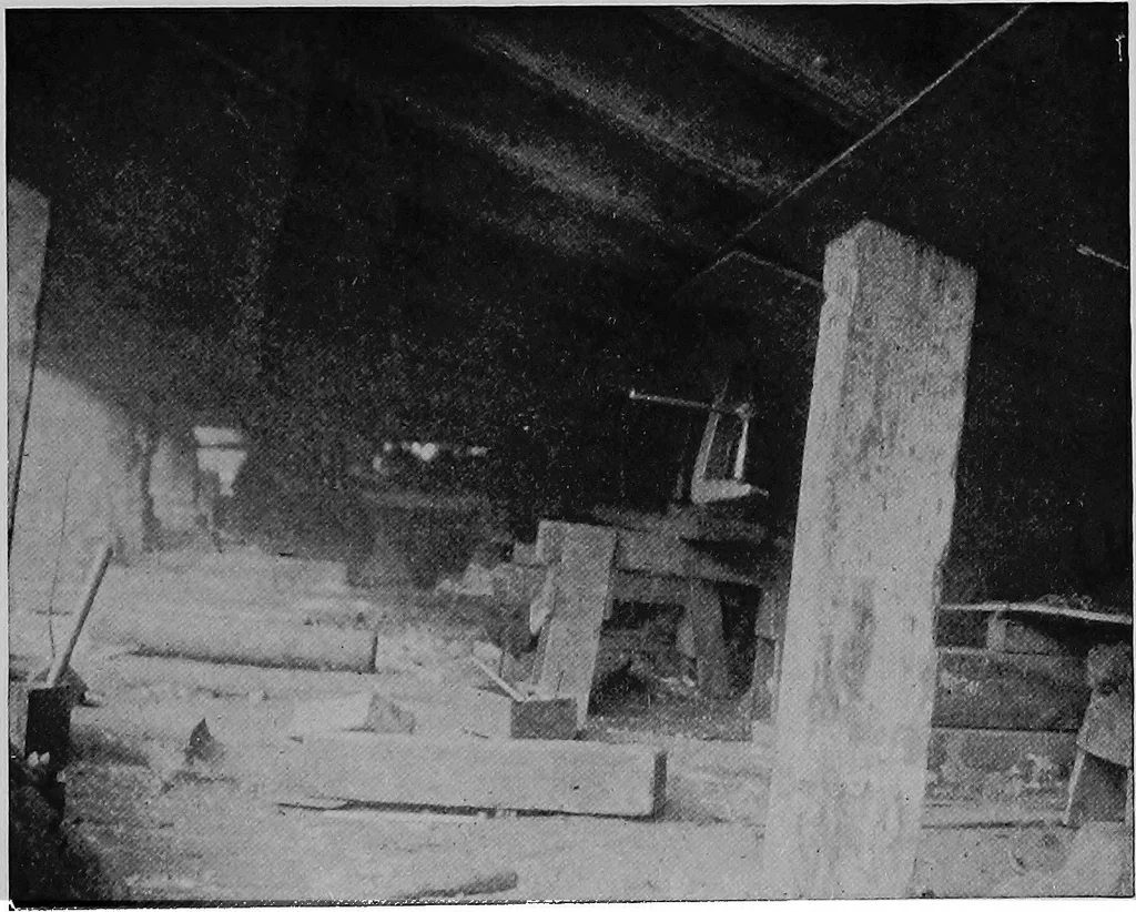 An illustration from Lake ship yard methods of steel ship construction, 1907, leaf 182