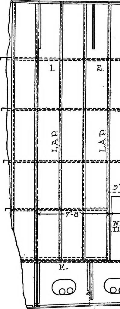 An illustration from Lake ship yard methods of steel ship construction, 1907, leaf 20