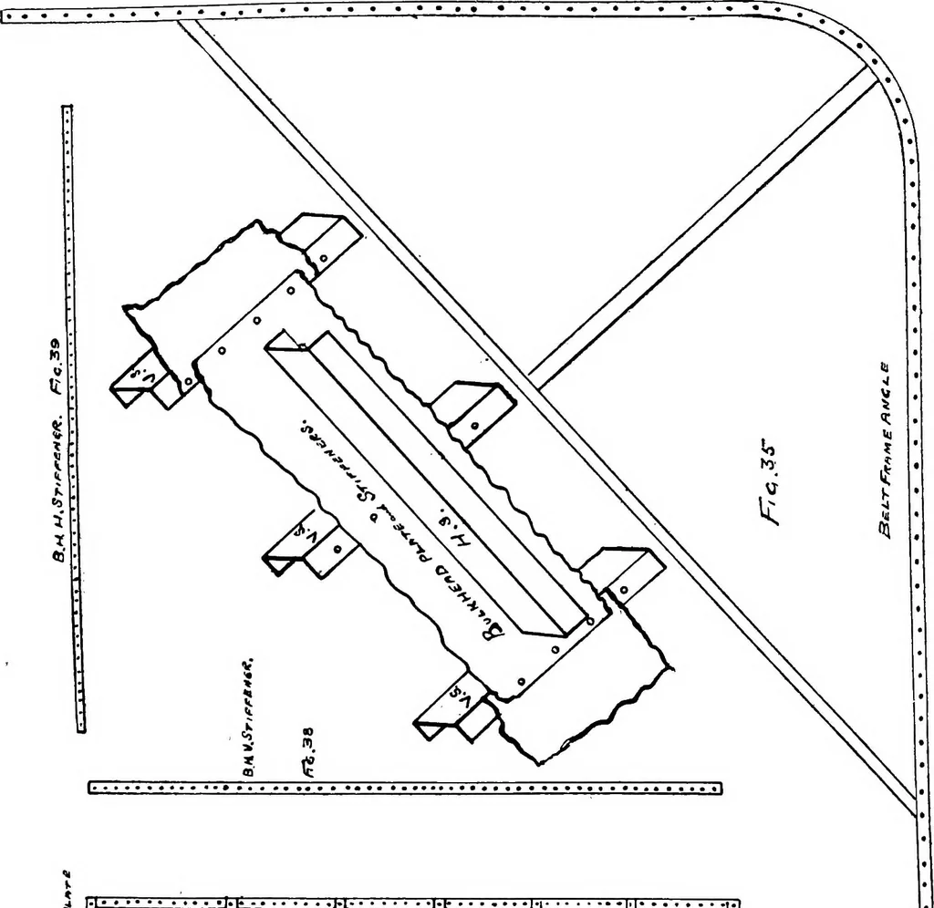An illustration from Lake ship yard methods of steel ship construction, 1907, leaf 39