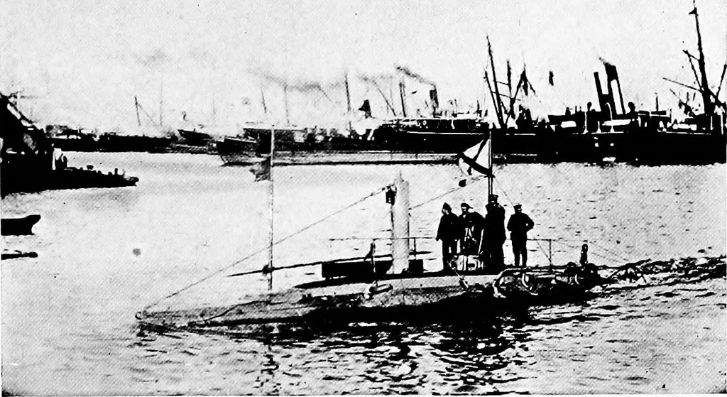An illustration from The submarine in war and peace; its developments and its possibilities, 1918, leaf 104