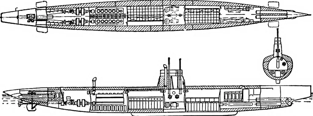 An illustration from The submarine in war and peace; its developments and its possibilities, 1918, leaf 249
