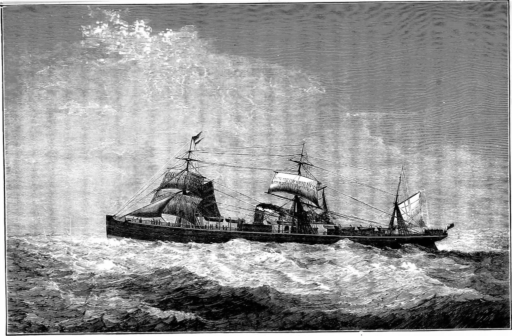 An illustration from The History of North Atlantic steam navigation with some account of early ships and shipowners, 1896, leaf 100