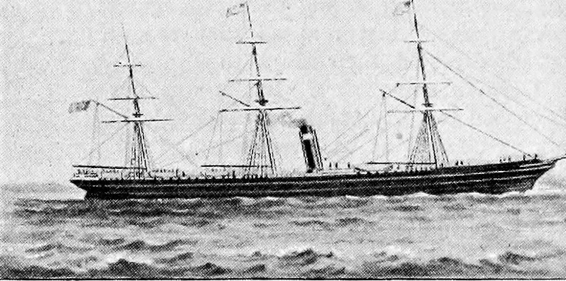 An illustration from The History of North Atlantic steam navigation with some account of early ships and shipowners, 1896, leaf 135