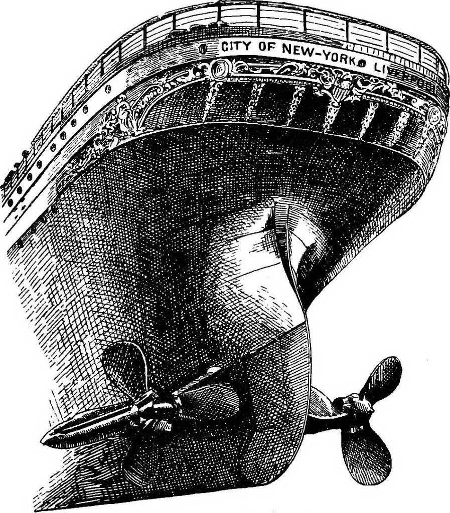 An illustration from The History of North Atlantic steam navigation with some account of early ships and shipowners, 1896, leaf 146