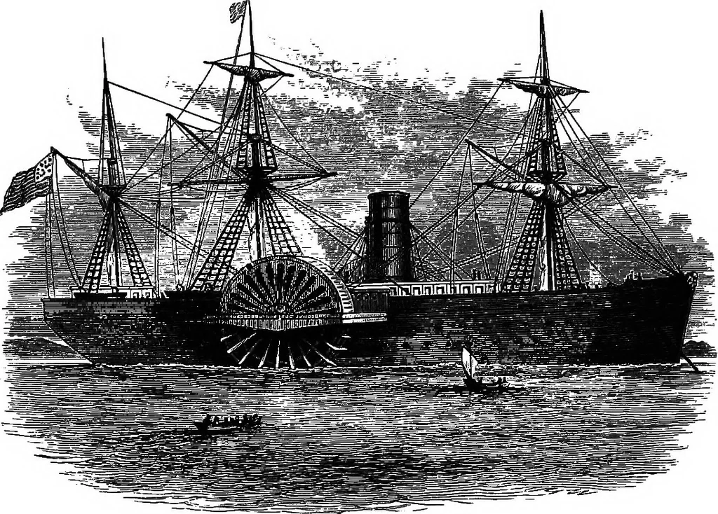 An illustration from The History of North Atlantic steam navigation with some account of early ships and shipowners, 1896, leaf 90
